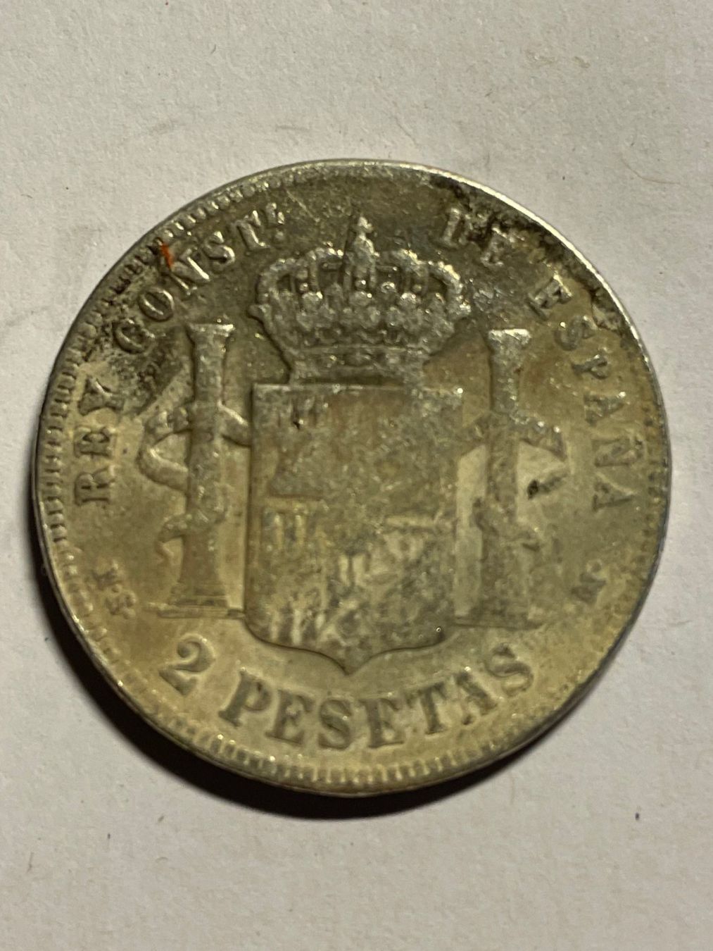 Alle Münzen: (53) 2 Pesetas 1883 - Alfonso XII – Gebraucht aus Aesch BL von masmusgo 1