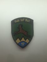 BADGE ECUSSON MILITAIRE SUISSE GEB INF BAT 17