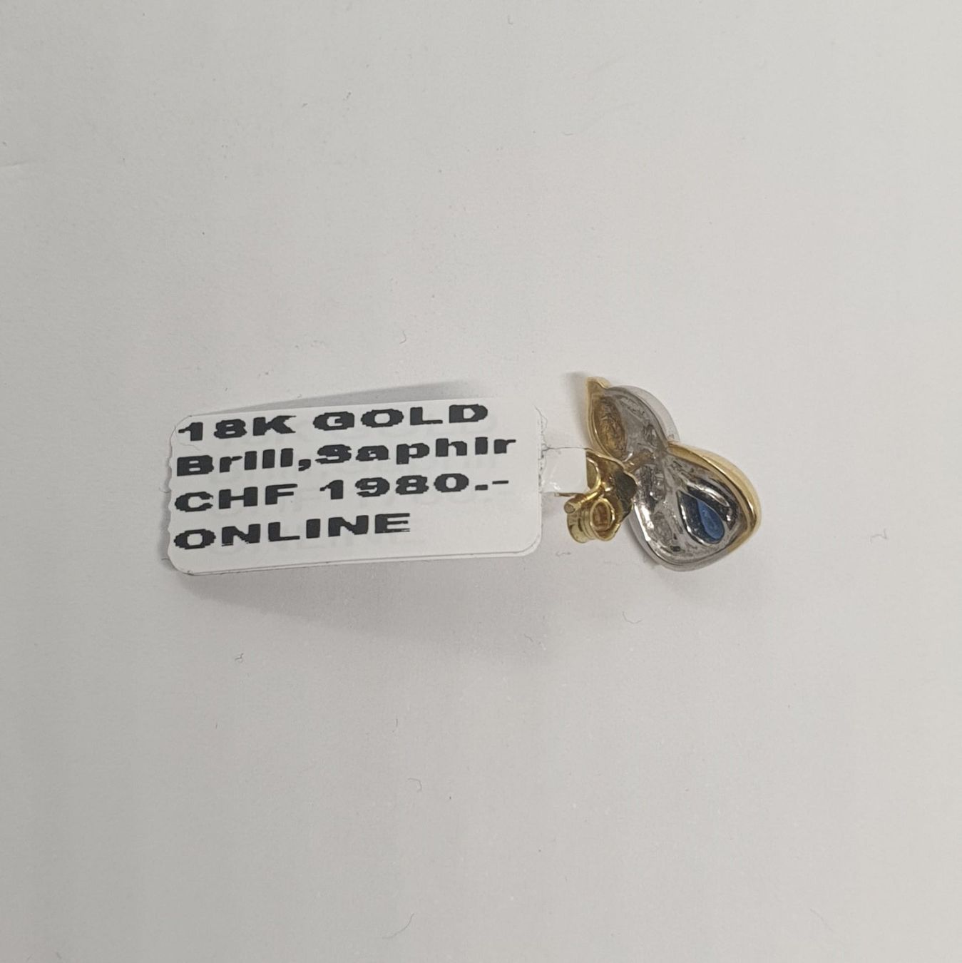 Ohrringe & -stecker: Echt 18K Gold - Diamant, Saphir Ohrstecker – Gebraucht aus Luzern von Luzern-Goldhaus 2