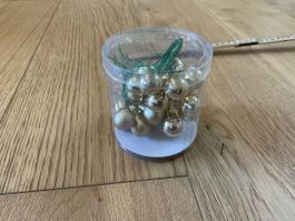 Goldene Mini Christbaumkugeln, 25 Stk., für Weihnachten ✨🎄