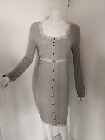🤩EASY WEAR NACHTHEMD BEIGE & SPITZE & KNÖPFE