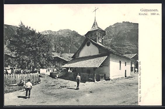 Ansichtskarten: AK Guttannen, An der Kirche – Gebraucht aus Berlin von bartko-reher