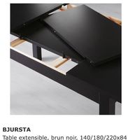 Table à manger IKEA noir extensible