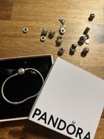 Pandora Armband 19cm, Verschluss mit Steinen Silber 925