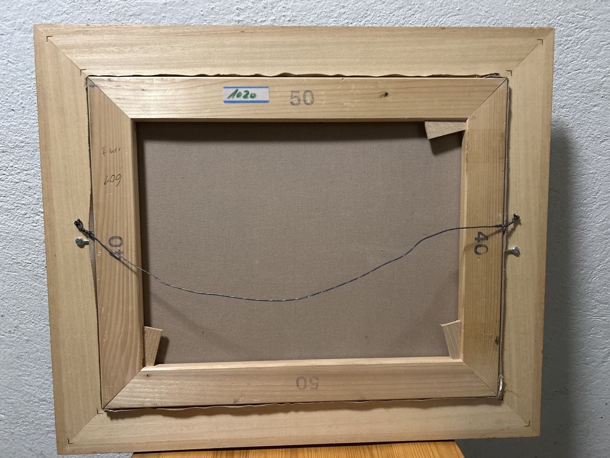 Gemälde: Gemälde: von einem Hund , signiert '97. – Gebraucht aus Glarus von KunstWerkEr-LS87 4