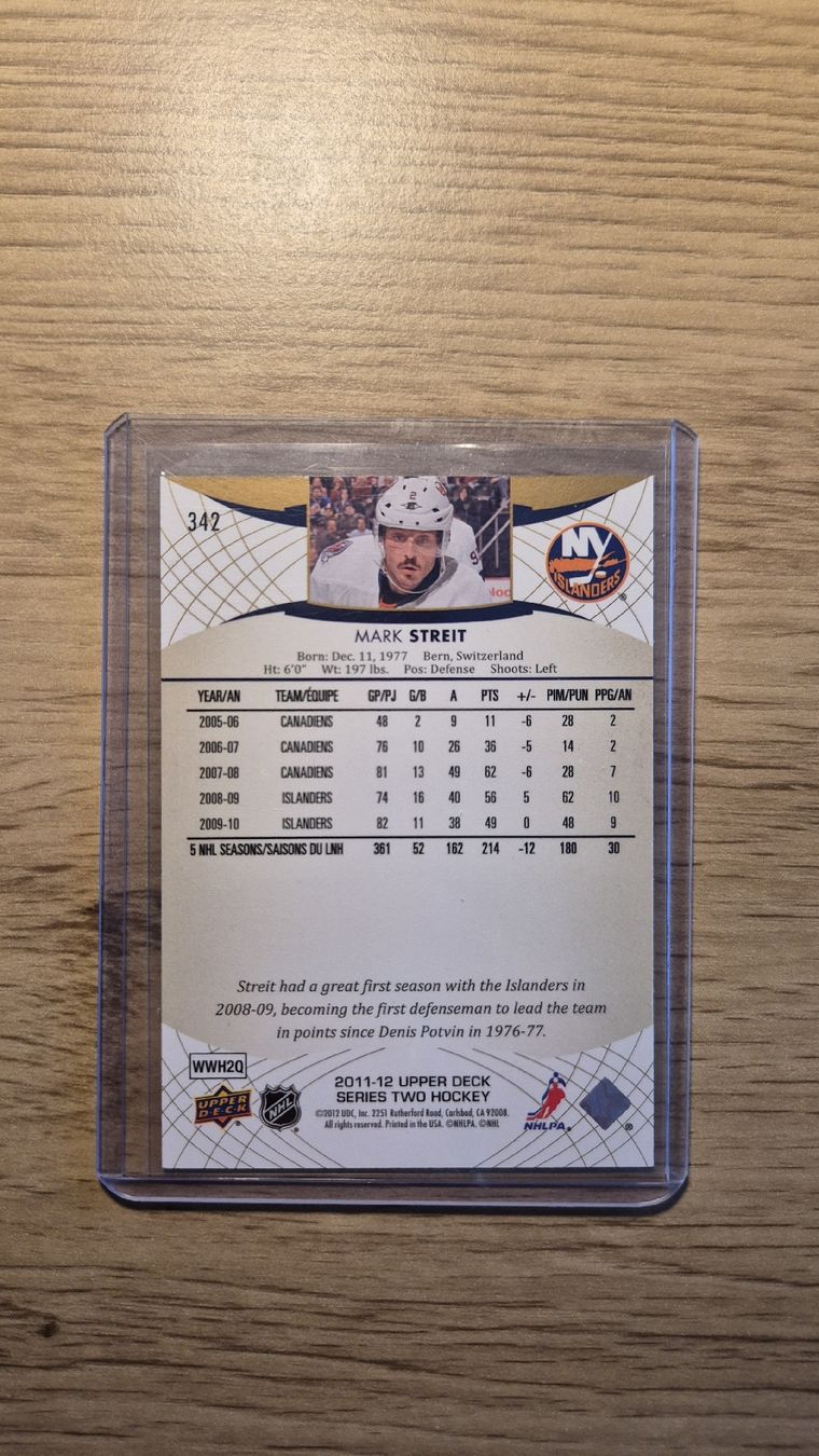 NHL Cartes à collectionner: NHL Mark Streit NY Islanders 044/100 – D'occasion à Bellach par IceCards-80 1