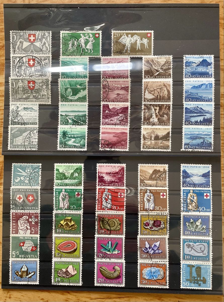 Alle Briefmarken: CH Pro Patria ab 1938, siehe Abbildungen – Gebraucht aus Rorschach von Ziltenera 1