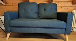 2-Sitzer Sofa blau