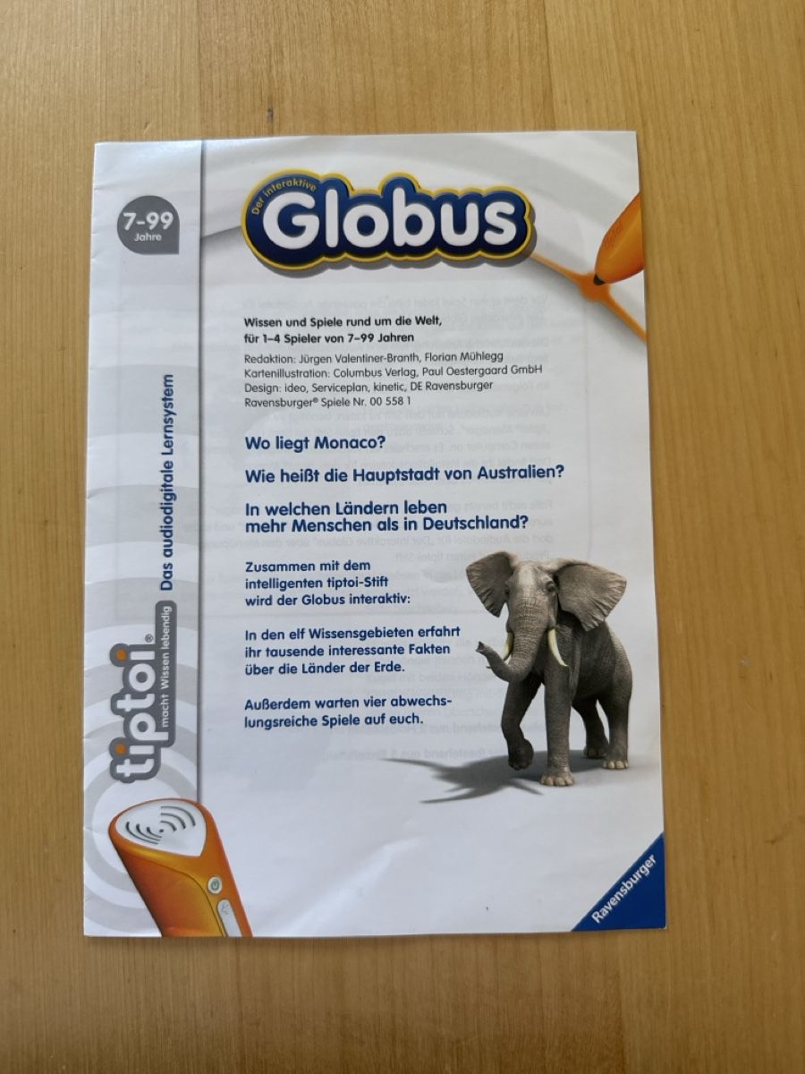 Tiptoi Giochi: Tiptoi Globus – Usato da Menziken venduto da xirixs 3