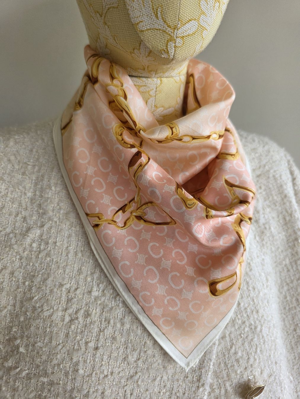 Celine Foulard & Sciarpe: Céline Baumwolltuch 50 × 50 cm – Nuovo e nell'imballaggio originale da Zürich venduto da LIMAR 1