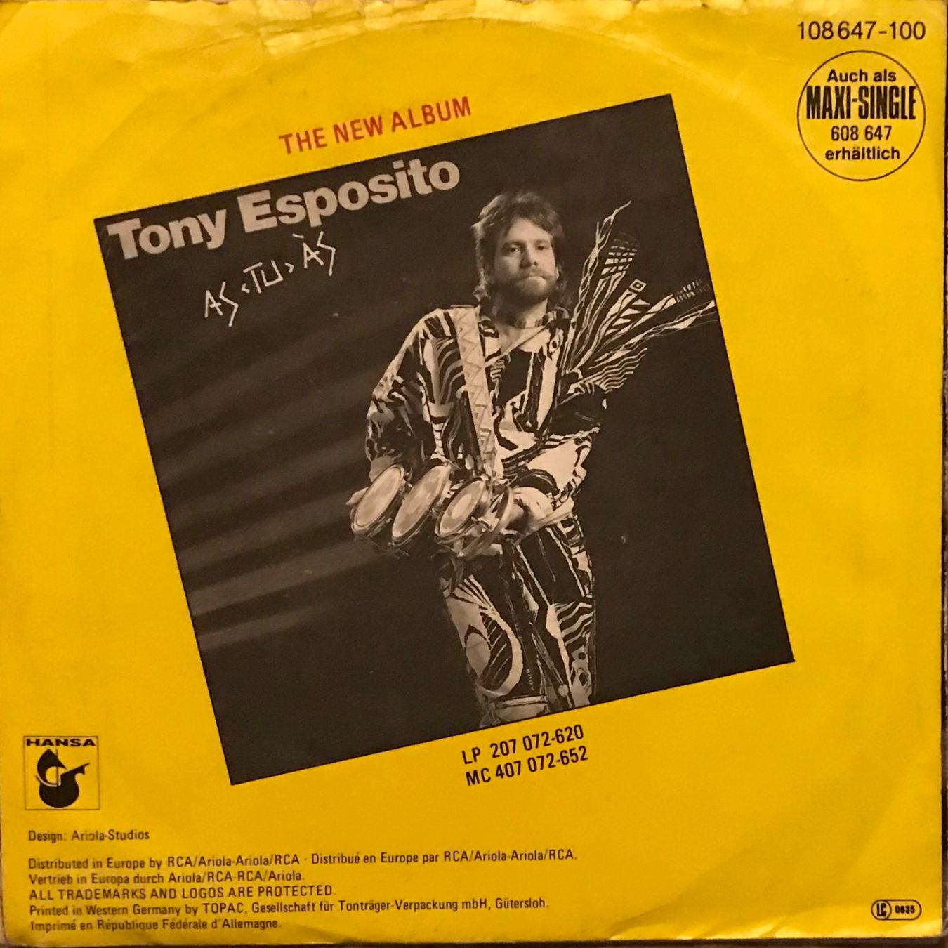 Dischi in vinile: TONY ESPOSITO - PAPA CHICO – Usato da Bussigny venduto da vinyl-pas-cher 1