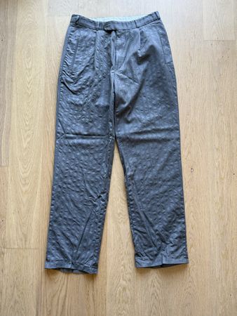 Elegante graue Stoffhose