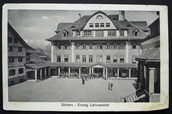 Ansichtskarten: SCHIERS Evang. Lehranstalt – Gebraucht aus Jona von philajona