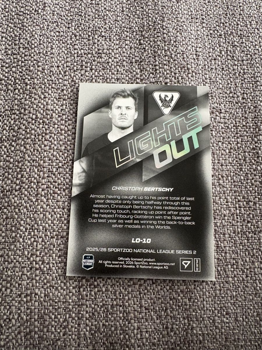 Sportzoo Sammelbilder & Trading cards: Sportzoo Lights Out Cristoph Bertschy – Neu (gemäss Beschreibung) aus Bellinzona von spa_69zv 1