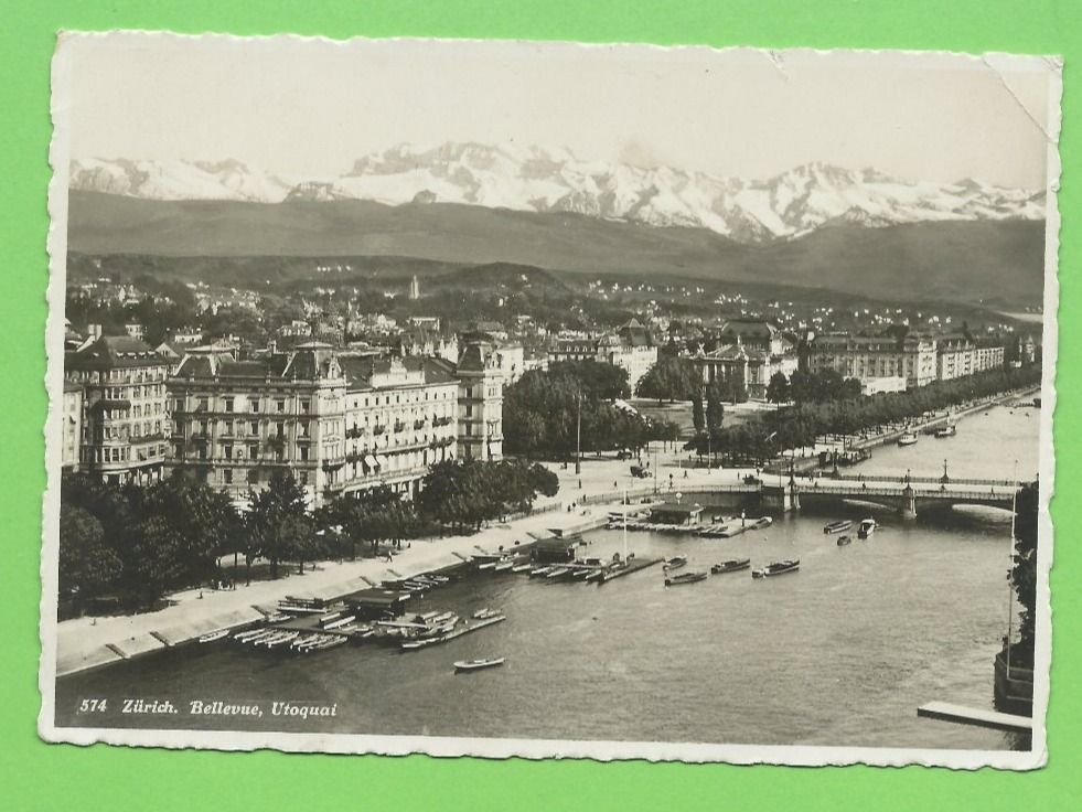 Cartoline postali: Zürich, Bellevue, Utoquai – Usato da Zürich venduto da t24_de