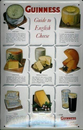 Guinness Insegne: Blechschild 3D-GUINNESS GUIDE ENGL. CHEESE – Nuovo e nell'imballaggio originale da Rupperswil venduto da big-one-sale