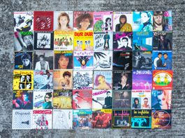 Lot 48 vinyles 45 tours France 80's