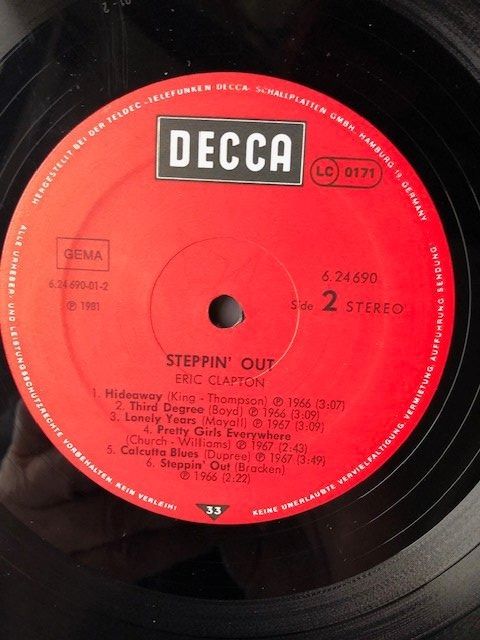 Dischi in vinile: Eric Clapton – Usato da Aarwangen venduto da Jukebox3 8