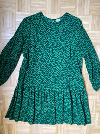 H&M Viskose Kleid NEU L 42 44 floral grün schwarz XL