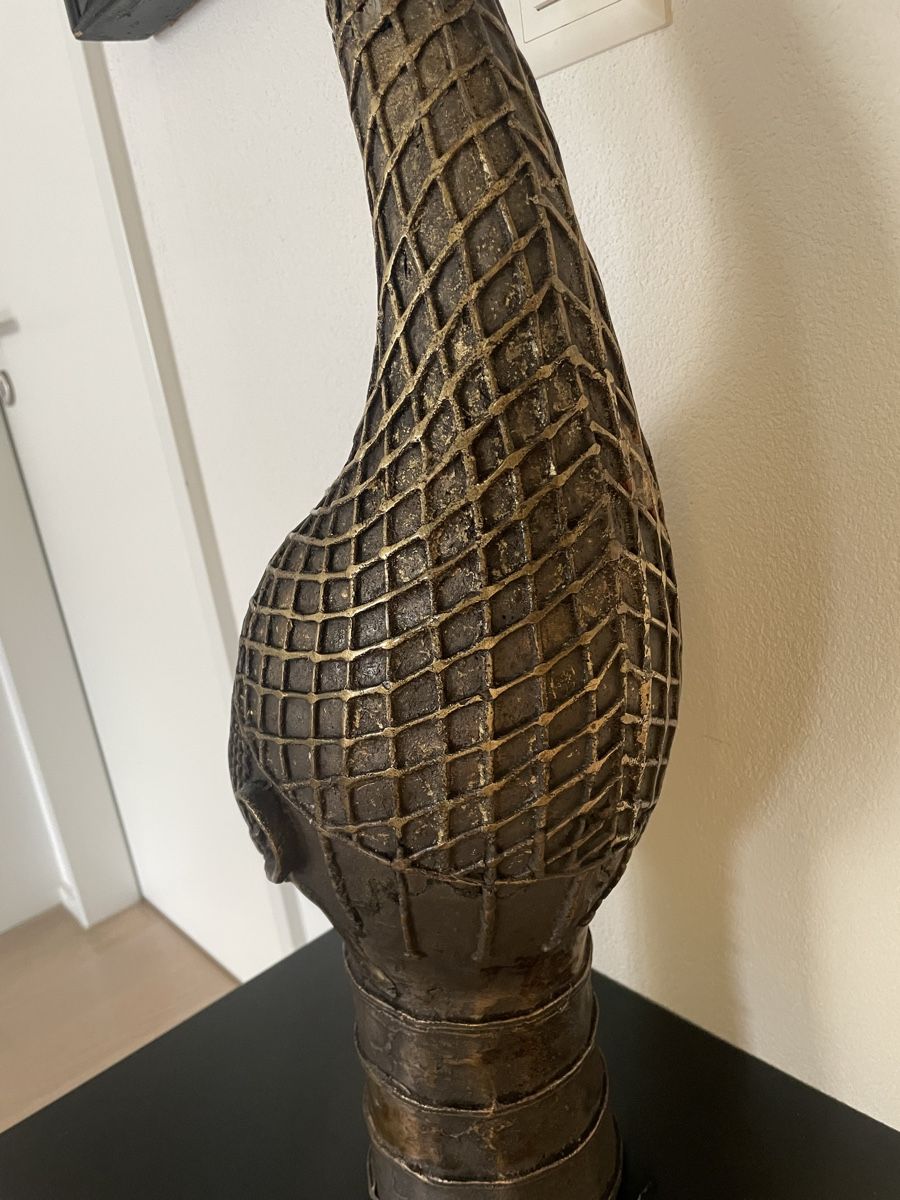 Statuette: Afrikanische Bronze der Benin 58 cm – Usato da Lausen venduto da artehome 5