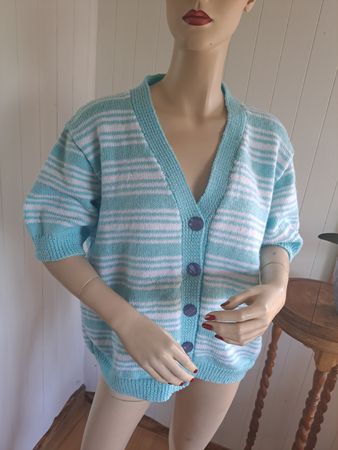 ½Arm Strickjacke Handarbeit Strick Jacke 44 46 XL Cardigan