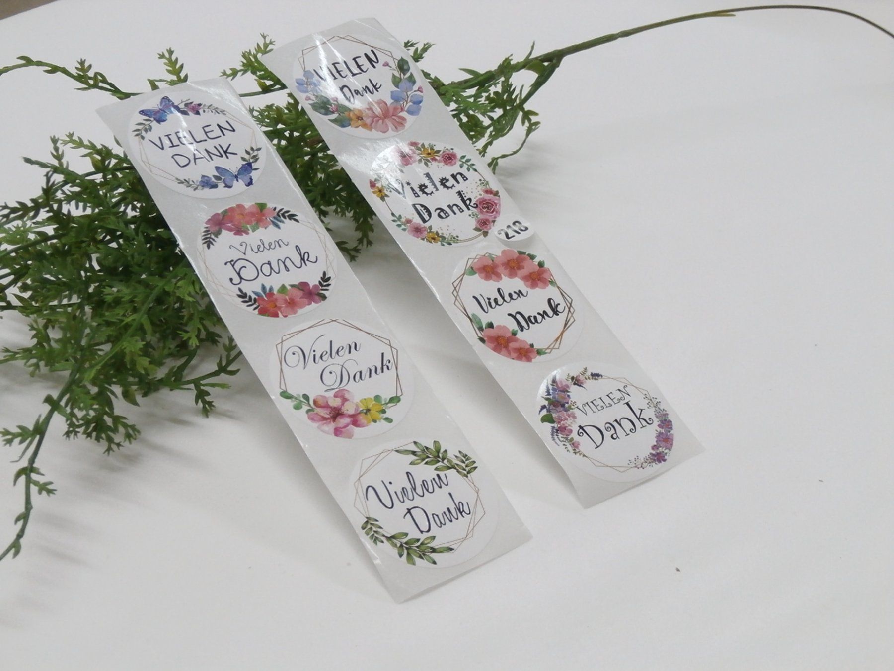 Sticker: 50 Sticker "Vielen Dank" (218) – Nuovo e nell'imballaggio originale da Blatten b. Naters venduto da Hobschelti 1