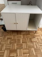 Feandrea Katzentoilettenschrank / Katzenhaus -  Weiss/Gold
