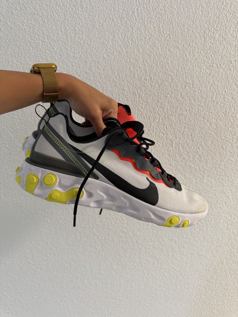 Nike Scarpe da uomo: Nike React Element 55 white grey yellow – Usato da Gränichen venduto da Domsiiiii