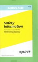 Spirit, Airbus A320, Safety Card, ,