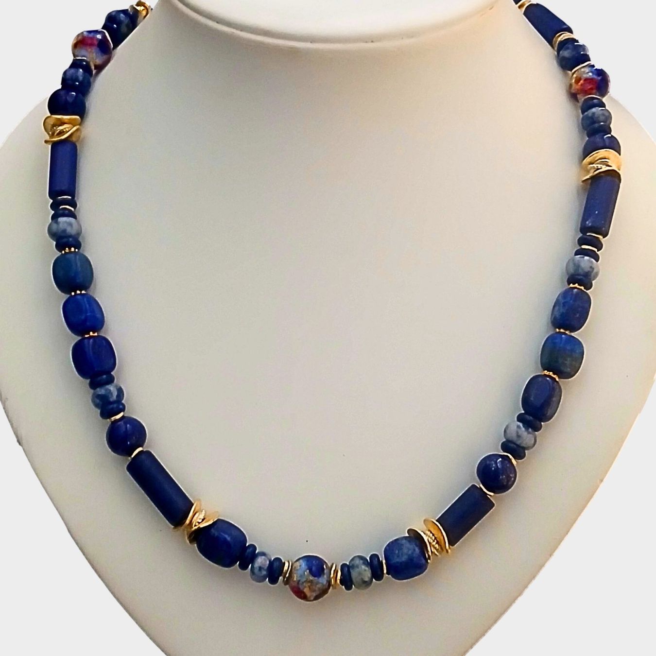 Ketten: Statement Lapislazuli  Murano Halskette  Unikat Silber – Neu und originalverpackt aus Lütisburg von Emarra 9