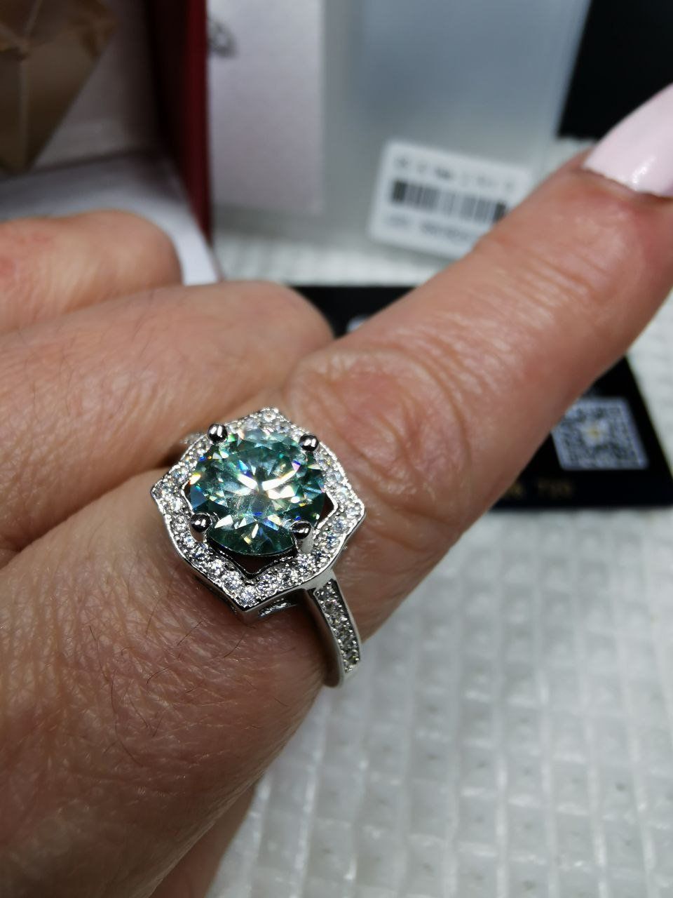 Anelli: Bague argent avec diamant de moissanite de 2 ct certifié GRA – Nuovo e nell'imballaggio originale da Reconvilier venduto da Tsma67 4