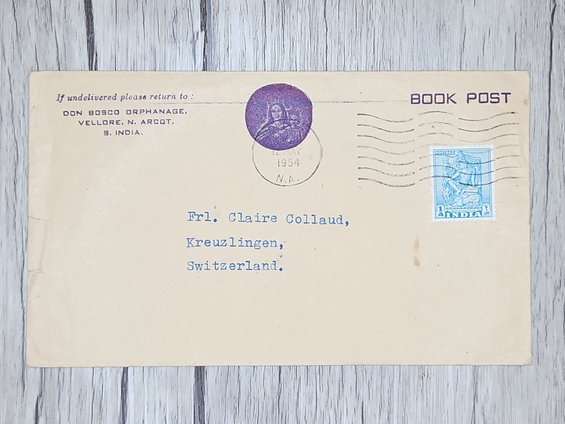 Tutti i francobolli: CL14 Enveloppe + Timbre Inde 1954 – Usato da Cousset venduto da Patrick_Collections