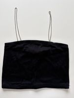 Schickes Sommer Top mit Kettenträger, Grösse M, Schwarz