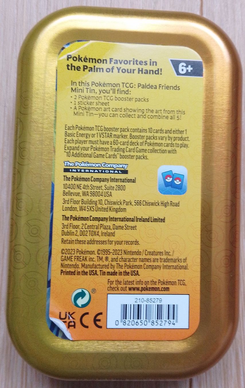 Pokémon Carte collezionabili: Leere Pokemon Mini Tin Mouse Pawmi N. #0921 Dose – Usato da Wohlen AG venduto da salamanderspielwaren 2