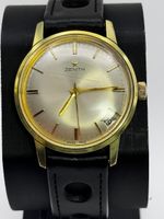 Herren Armbanduhr Zenith goldfarben Datum gebraucht