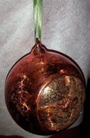 Weihnachtskugel rot Mundgeblasen