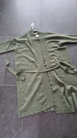 ALL Cashmere Long Cardigan Gr. S, Khaki - Herbst 