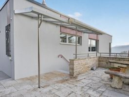 Terrassenüberdachung aus Metall Glas 