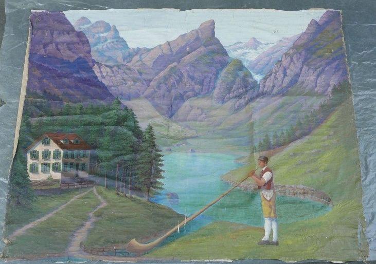 Dipinti: Seealpsee mit Rossmad ca 1900-1920 – Difettoso da Wolfhalden venduto da SecondAntique