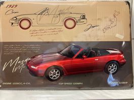Blechschild Mazda Mx-5 rot 1989 NEU/OVP 30x20 cm