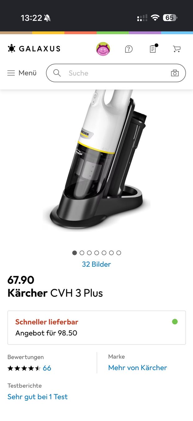 Kärcher Aspirateurs & Accessoires: Kärcher Handstaubsauger CVH 3 Plus – Neuf avec emballage d'origine à Affoltern am Albis par san_vxp7 1