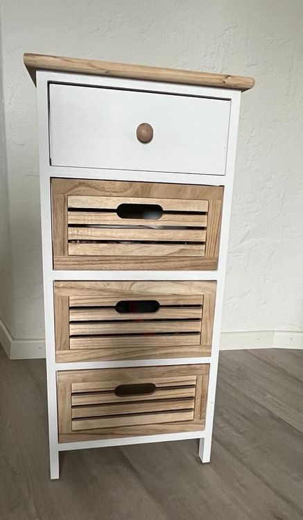 Genialo Bambus Schubladen-Schränkchen - 33x21x14cm Mit 2 Schubladen