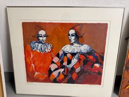 E. Reichmuth Harlekins Litho nr. 89/150 81x91.5 cm