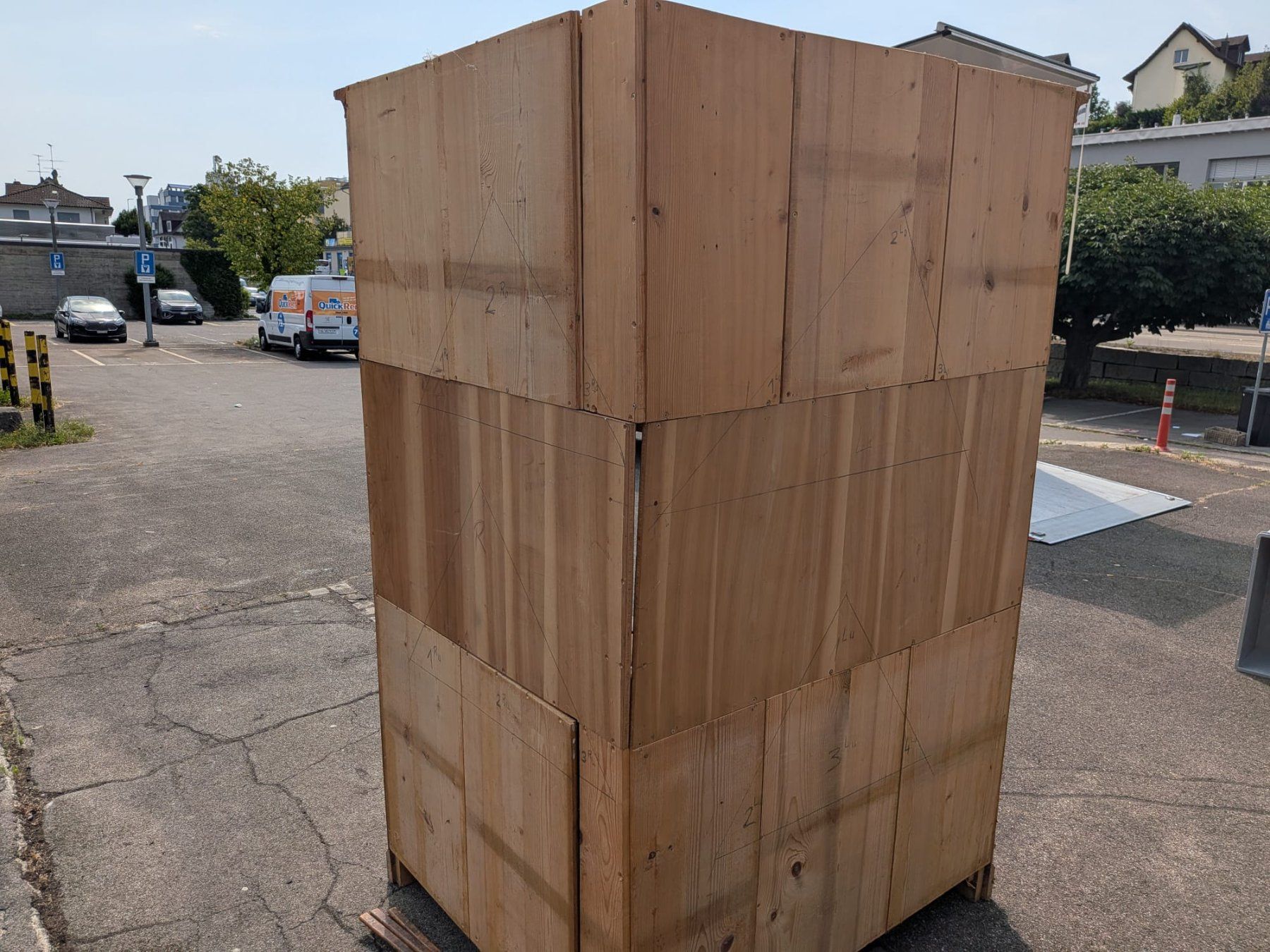 Buffets: Eckbuffet Holz, 4 Türen, Ablagen - Ref. 07/30 – D'occasion à Au ZH par BrockiAu 9