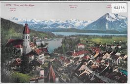 Thun und die Alpen - Litho