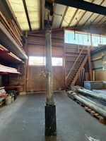 6 Antike Holz Säulen in Marmoroptik, Hand gemalt.