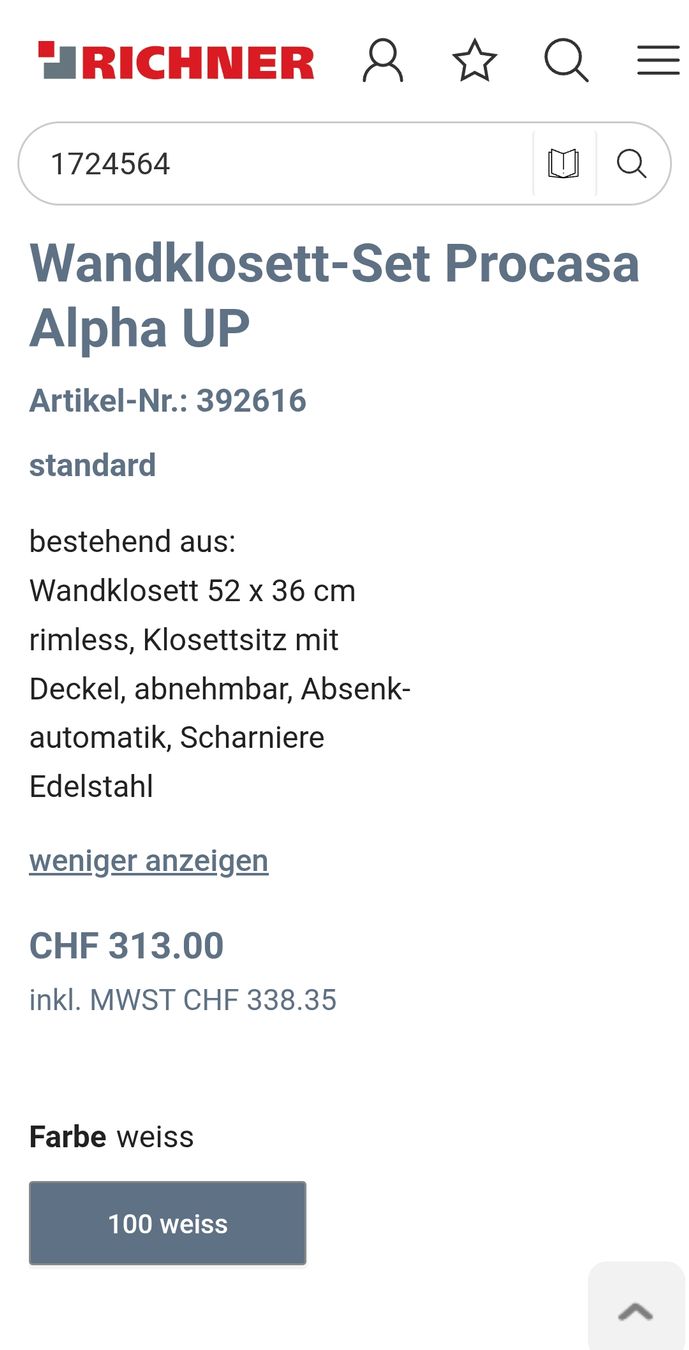 WC: Neu - Originalverpackt Wandklosett – Nuovo (secondo la descrizione) da Eglisau venduto da DH312 5
