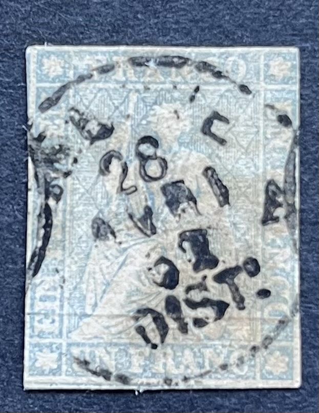 Tutti i francobolli: Strubel 27D Oblitéré Cat. 1300.- CHF – Usato da Sottens venduto da thigroux