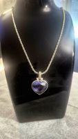 Collana Swarowski con pendente cuore in cristallo tanzanite