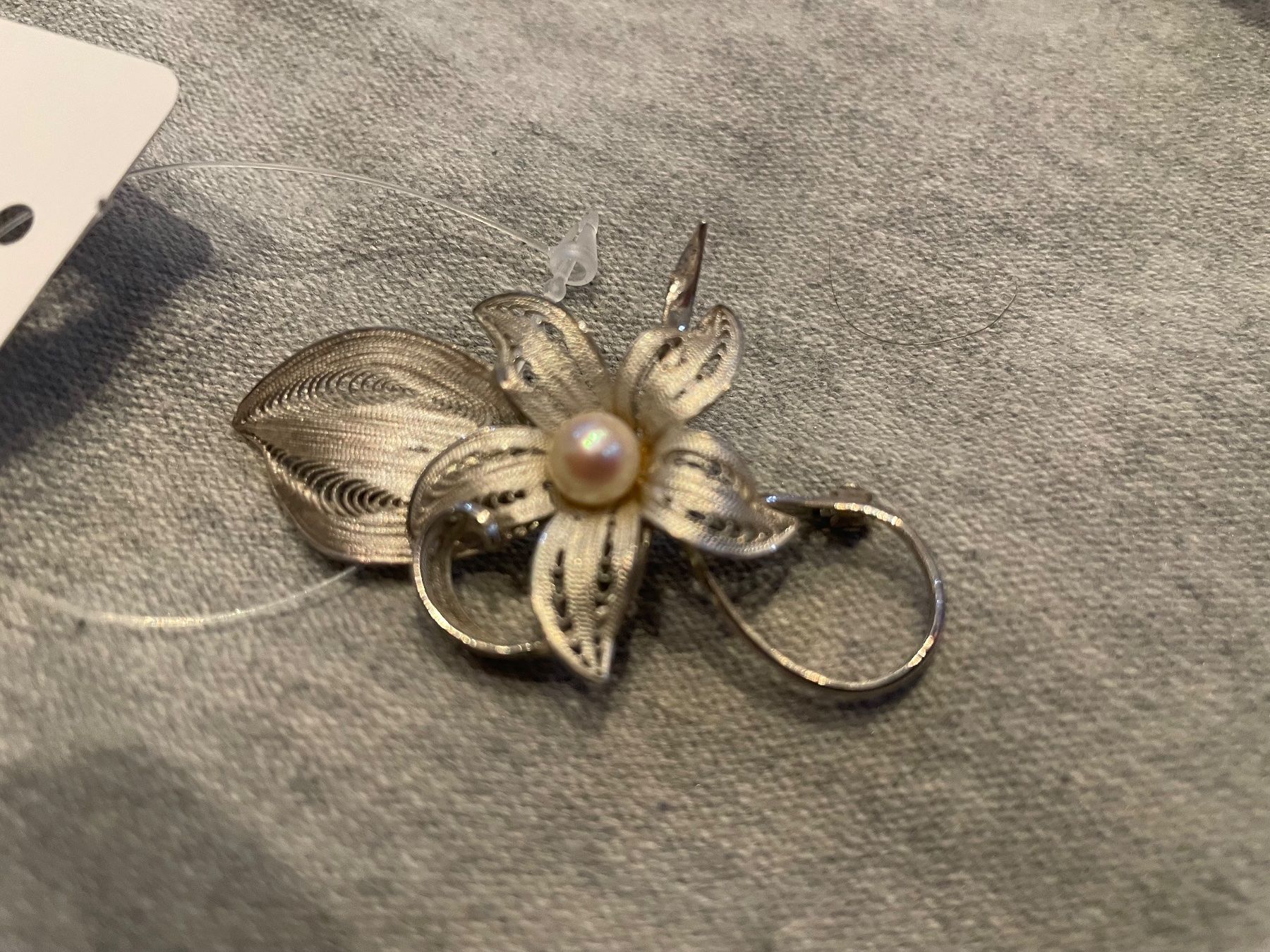 Spille & Fermagli: Silber Brosche mit Akoya Perle - Nr. 528 – Usato da Hittnau venduto da LuxAndMore 2